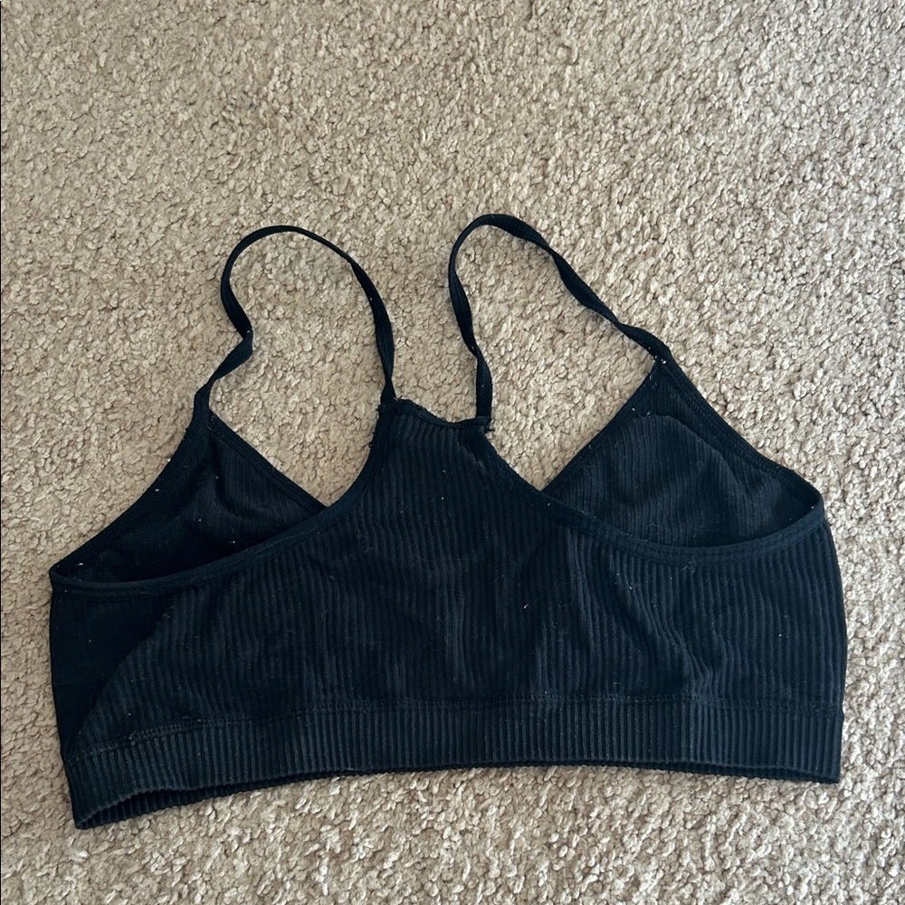 Target Black Ribbed Bra - Picture 3 of 3